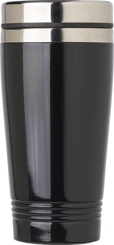 Trinkbecher Velma | Edelstahl | Doppelwandig – Schwarz bedrucken, Art.-Nr. 001999999_709939