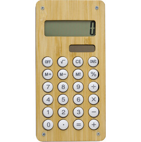 Taschenrechner Thomas | Bambus | Solar – Bambus bedrucken, Art.-Nr. 823999999_710931