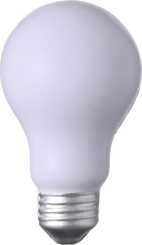 Antistressball Arianna | Glühbirnenform – Weiß bedrucken, Art.-Nr. 002999999_7249