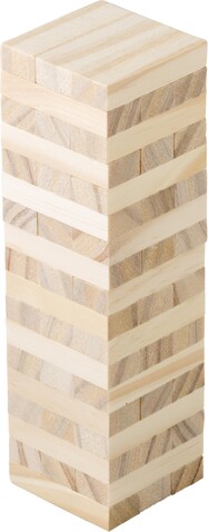 Geschicklichkeitsspiel aus Kiefernholz Gisa – Braun bedrucken, Art.-Nr. 011999999_736672