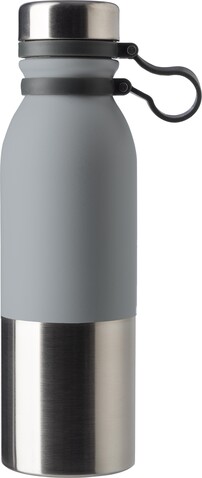 Edelstahlflasche (600 ml) Will – Grau bedrucken, Art.-Nr. 003999999_738371