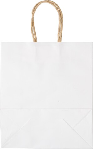 Geschenktüte aus Papier Mariano – Weiß bedrucken, Art.-Nr. 002999999_739419