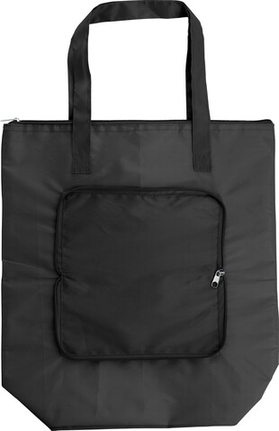 Kühltasche Hal | Faltbar | 13 l – Schwarz bedrucken, Art.-Nr. 001999999_739612