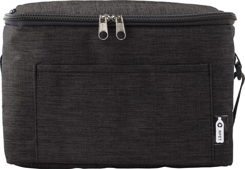 Kühltasche aus Polyester (600D) und rPET Isabella – Schwarz bedrucken, Art.-Nr. 001999999_739845