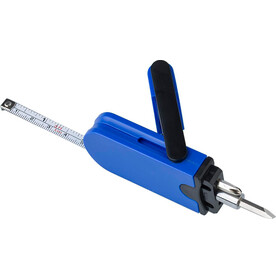 Schraubendreher-Set Emir | Mit Bandmaß – Blau bedrucken, Art.-Nr. 005999999_740032