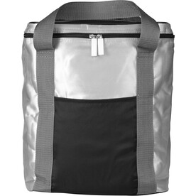 Kühltasche aus Polyester Theon – Schwarz/Silber bedrucken, Art.-Nr. 050999999_7504