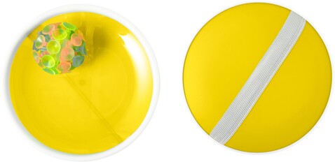 Ballspiel-Set Lottie – Gelb bedrucken, Art.-Nr. 006999999_7819