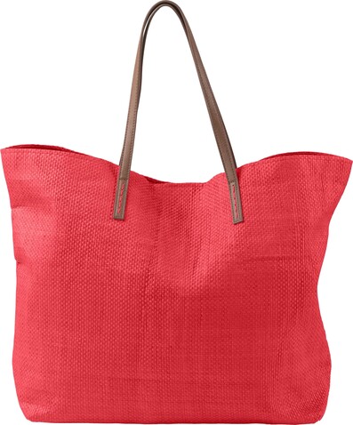 Strandtasche aus Papier Sana – Rot bedrucken, Art.-Nr. 008999999_7856