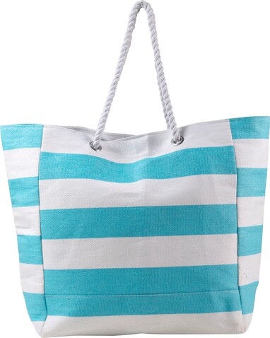 Strandtasche aus Baumwolle/Polyester Luzia – Hellblau bedrucken, Art.-Nr. 018999999_7857