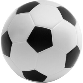 Stressfußball Elijah | Weicher Schaumstoff | 6,1 cm – Schwarz/weiß bedrucken, Art.-Nr. 040999999_8078