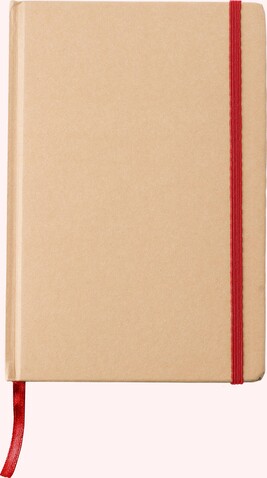 Notizbuch aus recyceltem Papier (A5) Gianni – Rot bedrucken, Art.-Nr. 008999999_818553