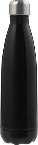 Doppelwandige Trinkflasche aus Edelstahl Lombok – Schwarz bedrucken, Art.-Nr. 001999999_8223