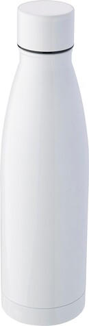 Doppelwandige Trinkflasche aus Edelstahl Marcelino – Weiß bedrucken, Art.-Nr. 002999999_835488