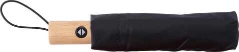 Regenschirm Teodora | Recycelt – Schwarz bedrucken, Art.-Nr. 001999999_839700