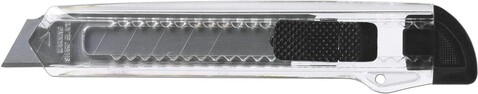 Cutter-Messer aus Kunststoff Khia – Schwarz bedrucken, Art.-Nr. 001999999_8540