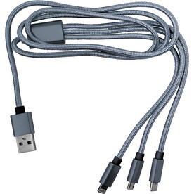 Ladekabel Felix | 4-in-1 – Silber bedrucken, Art.-Nr. 032999999_8597