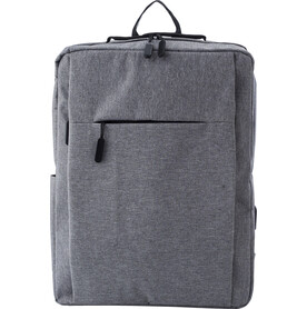 Laptop-Rucksack Carlito | 300D | 15 Zoll – Grau bedrucken, Art.-Nr. 003999999_864735
