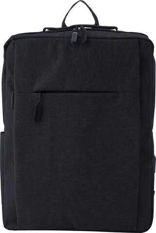 Laptop-Rucksack Carlito | 300D | 15 Zoll – Schwarz bedrucken, Art.-Nr. 001999999_864735