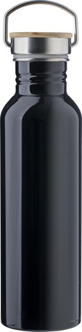 Edelstahl Trinkflasche Mohnblume – Schwarz bedrucken, Art.-Nr. 001999999_865174