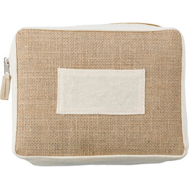 Jute-Kosmetiktasche Julian – Braun bedrucken, Art.-Nr. 011999999_866445 Jute-Kosmetiktasche Julian – Braun bedrucken, Art.-Nr. 011999999_866445