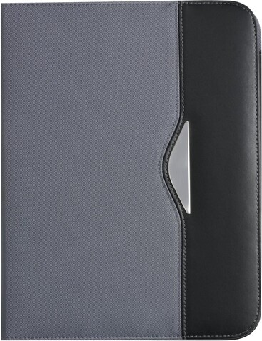 Konferenzmappe Ivo | Polyester 600D | A4 – Grau bedrucken, Art.-Nr. 003999999_8668