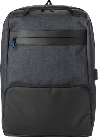 Laptasche Romy | Kunststoff | Diebstahlsicher – Schwarz bedrucken, Art.-Nr. 001999999_8996