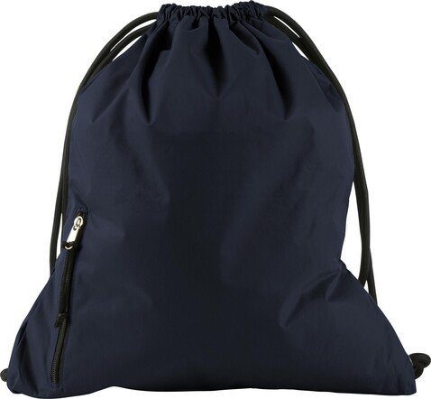 Turnbeutel aus Pongee Elise – Blau bedrucken, Art.-Nr. 005999999_9003