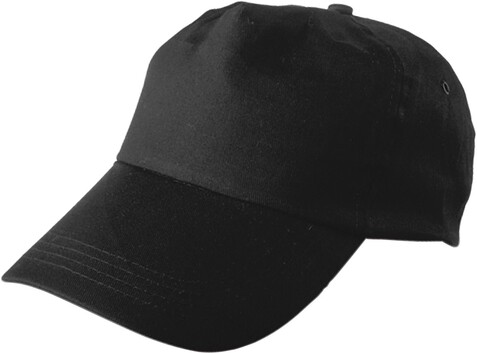 Cap Lisa | Baumwollköper | 5 Panels – Schwarz bedrucken, Art.-Nr. 001999999_9128