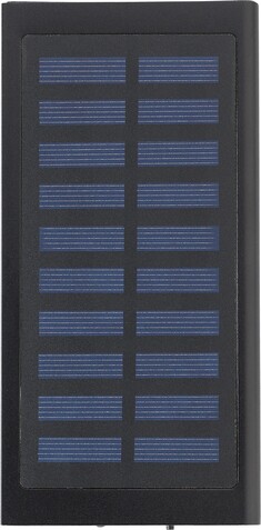 Solar-Aufladegerät aus Kunststoff Adriana – Schwarz bedrucken, Art.-Nr. 001999999_9150