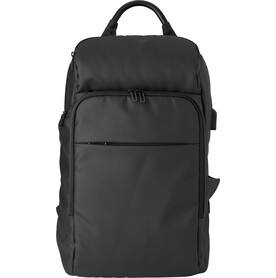 Rucksack aus Kunststoff Rishi – Schwarz bedrucken, Art.-Nr. 001999999_9154