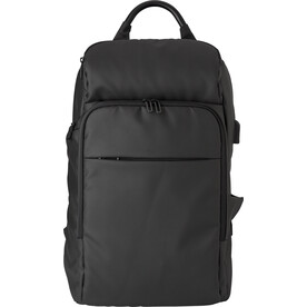 Rucksack aus Kunststoff Rishi – Schwarz bedrucken, Art.-Nr. 001999999_9154 Rucksack aus Kunststoff Rishi – Schwarz bedrucken, Art.-Nr. 001999999_9154
