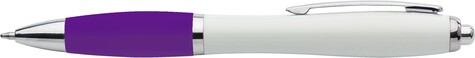 Recyceltem kugelschreiber aus Kunststoff Swansea – Violett bedrucken, Art.-Nr. 024999128_916289