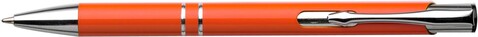 Recyceltem kugelschreiber aus Aluminium Albacete – Orange bedrucken, Art.-Nr. 007999128_916301