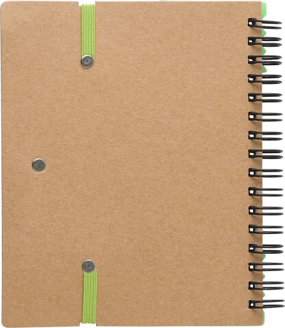 Notizbuch aus Karton Angela – Hellgrün bedrucken, Art.-Nr. 029999999_9182