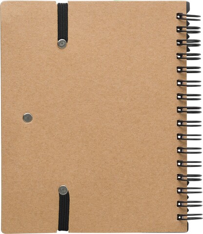 Notizbuch aus Karton Angela – Schwarz bedrucken, Art.-Nr. 001999999_9182