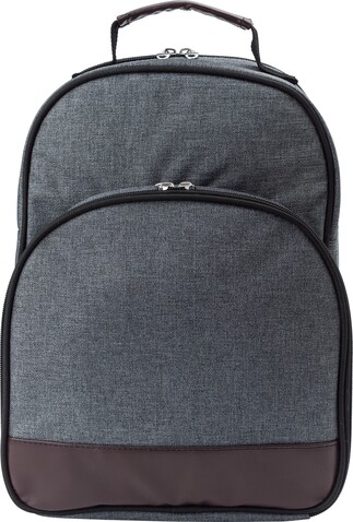 Picknick-Kühlrucksack aus Polycanvas Jolie – Grau bedrucken, Art.-Nr. 003999999_9269