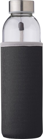 Trinkflasche Nika | 500 ml – Schwarz bedrucken, Art.-Nr. 001999999_9301