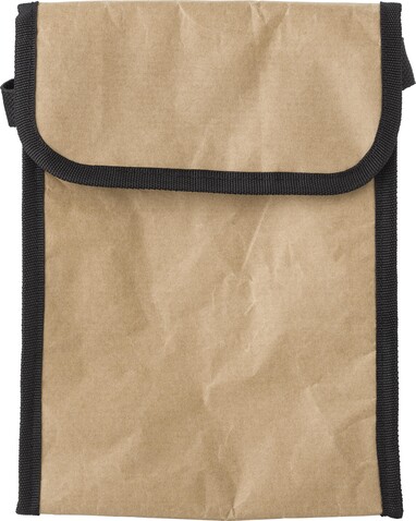 Lunch-Kühltasche aus Papier Stefan – Braun bedrucken, Art.-Nr. 011999999_9342