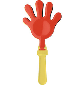 Klapperhand aus Kunststoff Boris – schwarz/gelb/rot bedrucken, Art.-Nr. 103999999_9539