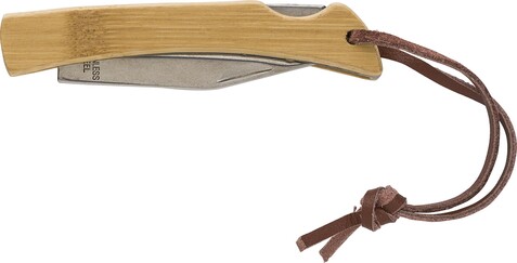Klappmesser Beckett | Bambus – Braun bedrucken, Art.-Nr. 011999999_966190