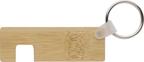 Schlüsselanhänger Orlando | Bambus – Braun bedrucken, Art.-Nr. 011999999_966246