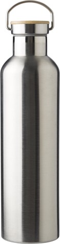 Doppelwandige Flasche Damien | 1 l – Silber bedrucken, Art.-Nr. 032999999_966256