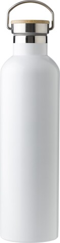 Doppelwandige Flasche Damien | 1 l – Weiß bedrucken, Art.-Nr. 002999999_966256