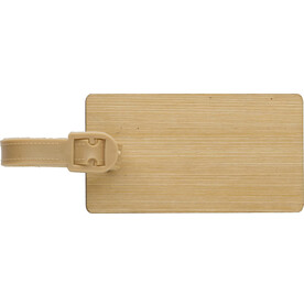 Bambus-Gepäckanhänger Shawn – Braun bedrucken, Art.-Nr. 011999999_966269