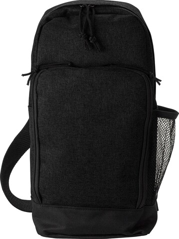 Polyester (600D) Kreuz Umhängetasche Brandon – Schwarz bedrucken, Art.-Nr. 001999999_967416
