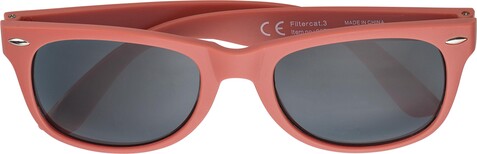 Recyceltem sonnenbrille aus Kunststoff Kenzie – Rot bedrucken, Art.-Nr. 008999999_967735
