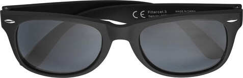 Recyceltem sonnenbrille aus Kunststoff Kenzie – Schwarz bedrucken, Art.-Nr. 001999999_967735