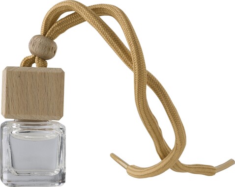 Nachfüllbarer Autoerfrischer aus Glas Roman – Braun bedrucken, Art.-Nr. 011999999_967756