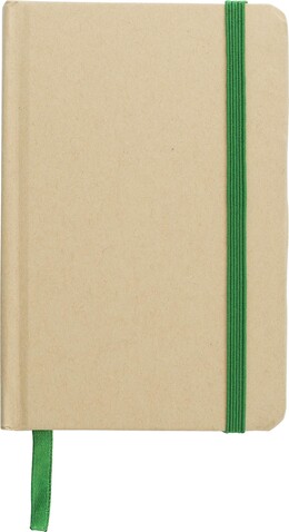 Notizbuch aus recyceltem Papier (A6) John – Limettengrün bedrucken, Art.-Nr. 019999999_970665