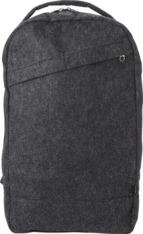 rPET-Filz-Rucksack Eleanor – dunkelgrau bedrucken, Art.-Nr. 491999999_970944